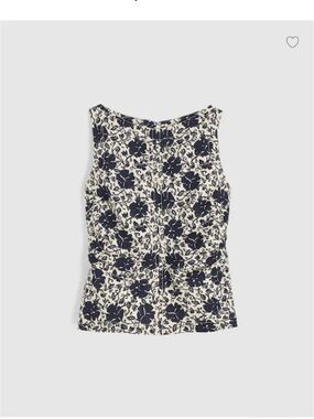 Madewell Cinched Boatneck Sleeveless Top in 100% Linen